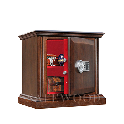 Взломостойкий сейф c отделкой деревом safewood 57el flock